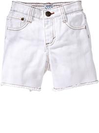 White Denim Shorts for Baby