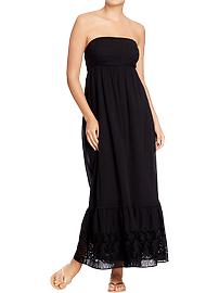 Women's Tube-Eyelet Maxi Dresses