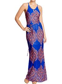 Women's Printed Jersey Maxi Dresses