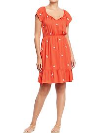 Women's Flutter Mirror-Dot Dresses