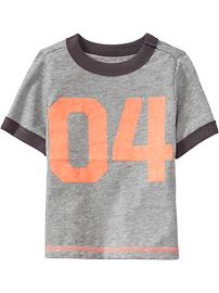 Team-Style Number Tees for Baby