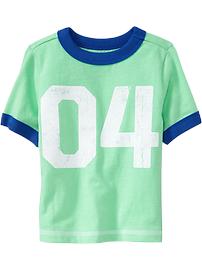 Team-Style Number Tees for Baby