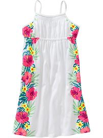 Girls Printed Tank Dresses