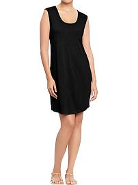 Women's Sleeveless Pocket-Tee Dresses