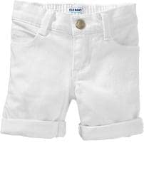 Cuffed-Skinny Denim Bermudas for Baby