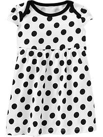 Printed Flutter-Sleeve Jersey Dresses for Baby