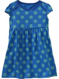Printed Flutter-Sleeve Jersey Dresses for Baby