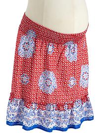 Maternity Smocked Ruffle Skirts
