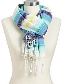 Women's Striped Gauze Scarves