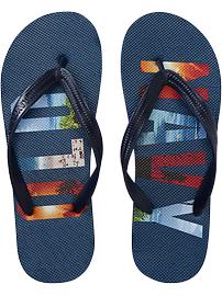 Men's Printed Flip-Flops