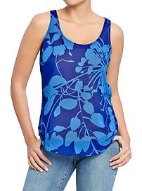 Women's Printed Chiffon Tanks