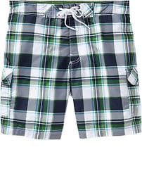 Men's Plaid Hybrid Board Shorts