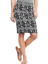 Women's Striped Jersey Pencil Skirts