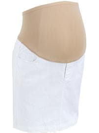 Maternity Smooth-Panel Denim Pencil Skirts