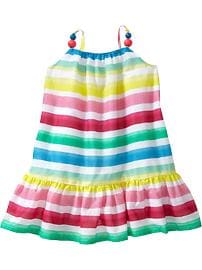 Multi-Stripe Gauze Dresses for Baby
