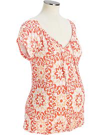 Maternity Printed Jersey Tops