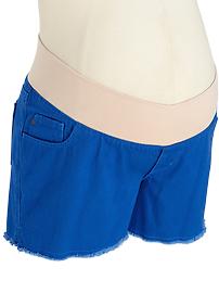 Maternity Demi-Panel Denim Cut Offs (4")