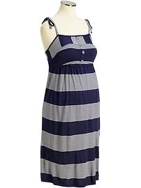 Maternity Striped Jersey Halter Dresses