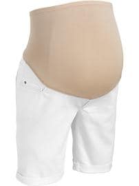 Maternity Smooth-Panel Denim Bermudas (9")