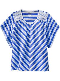 Girls Butterfly Sleeve Tops