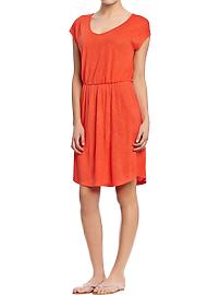 Women's Slub-Knit Jersey Dolman Dresses