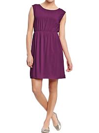 Women's Cap-Sleeve Crepe Dresses