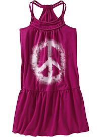 Girls Braided Tie-Dye Graphic Dresses