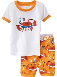 Crab-Graphic PJ Sets for Baby
