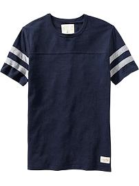 Men's Pieced-Stripe Football Tees