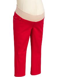 Maternity Demi-Panel The Rockstar Denim Capris (22")