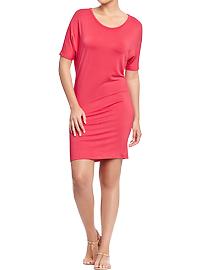 Women's Dolman Crew-Tee Dresses