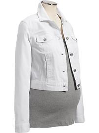 Maternity Cropped Denim Jacket
