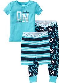 Graphic 3-Piece PJ Sets for Baby