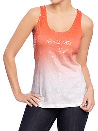 Women's Ombre Sequined Tanks