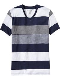 Men's Mixed-Stripe Vintage Tees