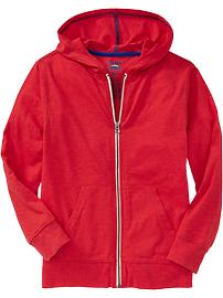 Boys Lightweight-Jersey Zip Hoodies