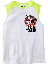 Boys Graphic Raglan Muscle Tees