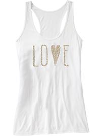 Women's Sequined-Graphic Racerback Tanks
