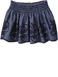 Embroidered Chambray Skirts for Baby