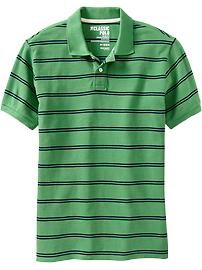 Men's Classic Striped-Pique Polos