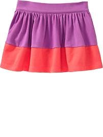 Color-Blocked Jersey Skorts for Baby