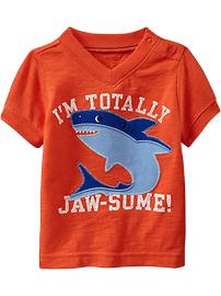 Graphic V-Neck Tees for Baby