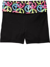 Girls Fold-Over Yoga Shorts