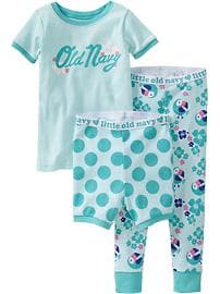 Graphic 3-Piece PJ Sets for Baby