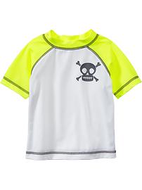 Skull-Graphic Rashguards for Baby