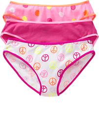Girls Printed Bikini 3-Packs