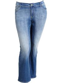Women's Plus The Rockstar Slim Boot-Cut Distressed-Wash Jeans