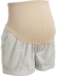 Maternity Smooth-Panel Cuffed Shorts (4")