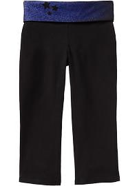 Girls Fold-Over Yoga Capris