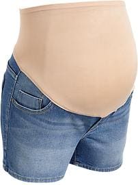 Maternity Smooth-Panel Denim Shorts (3-3/4")